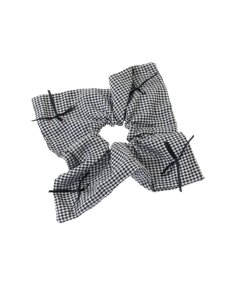 earth music&ecology「ミニリボン付きギンガムスクエアシュシュ」|その他|