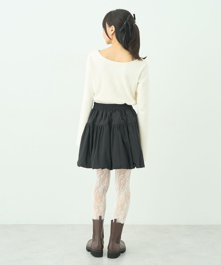 earth music&ecology「ダブルリボンバルーンミニスカート」|スカート|