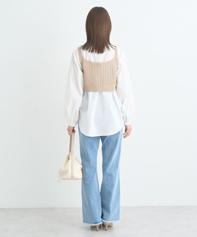 earth music&ecology「SET2点透かしニットビスチェ＋シャツ」|シャツ・ブラウス|