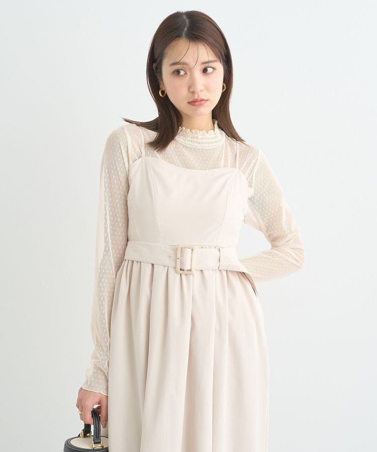 earth music&ecology「ベルト付きキャミワンピース」|ワンピース|