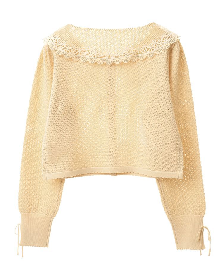 earth music&ecology「レース襟カーディガン」|カーディガン|