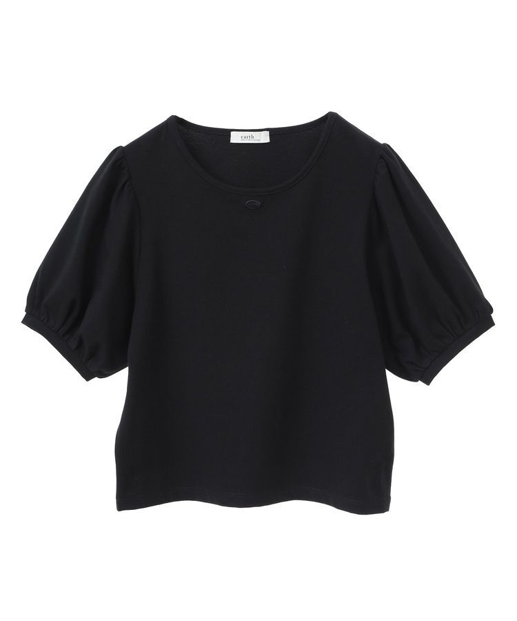 earth music&ecology「ロゴプレート付きパフスリーブプルオーバー」|Tシャツ・カットソー|