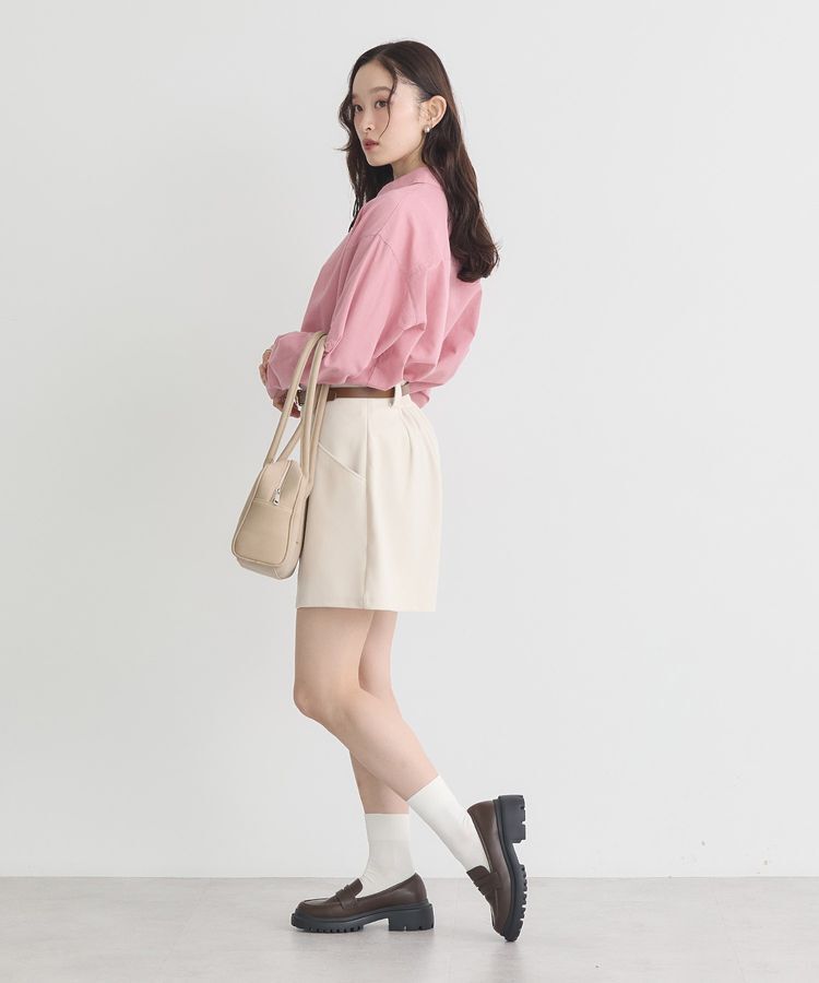 earth music&ecology「ベルト付きタブデザインショートパンツ」|その他|