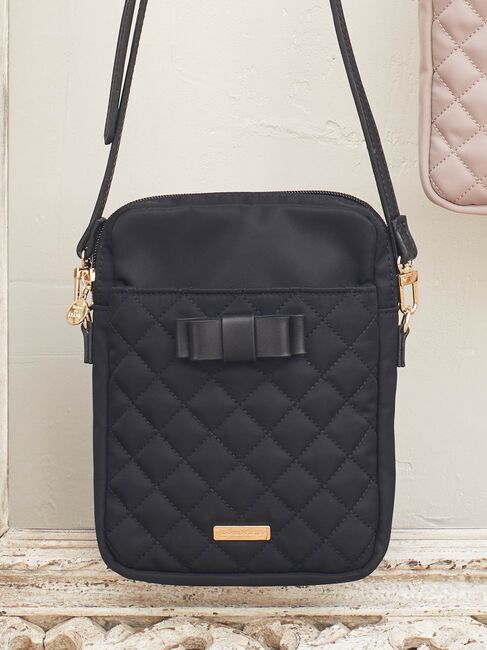 Maison de FLEUR「キルトミニショルダーバッグ」|ショルダー・メッセンジャー|ブラック