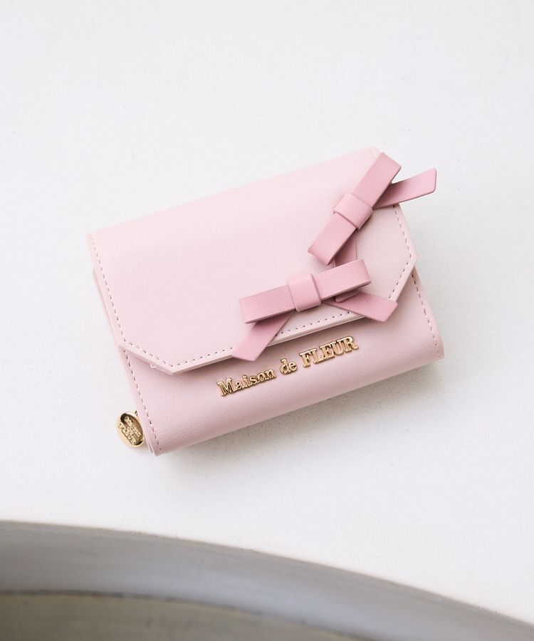 Maison de FLEUR「プチリボンウォレット」|財布|ピンク