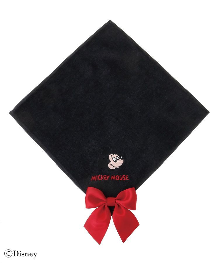 Maison de FLEUR「Mickey Mouse/タオルハンカチ」|ハンカチ|ブラック