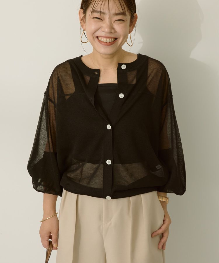 AMERICAN HOLIC「【WEB限定】接触冷感2WAYシアーニットカーディガン」|カーディガン|