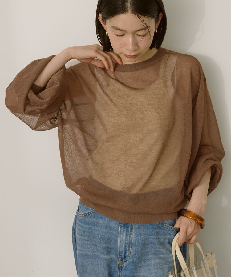 AMERICAN HOLIC「【WEB限定】接触冷感2WAYシアーニットカーディガン」|カーディガン|