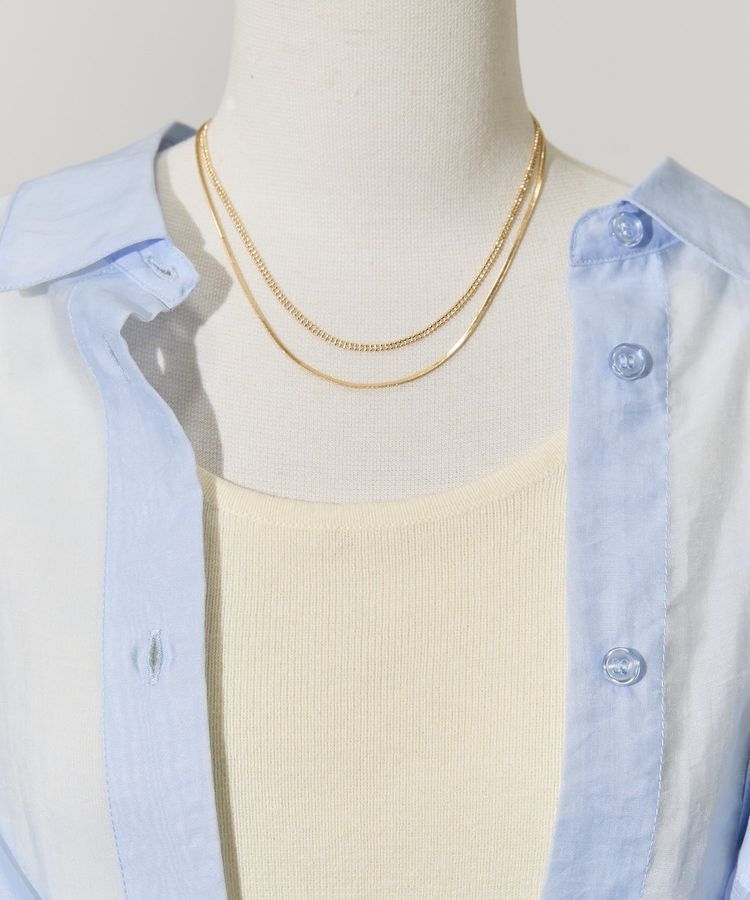 AMERICAN HOLIC「2連ワイドチェーンネックレス」|ネックレス|Gold