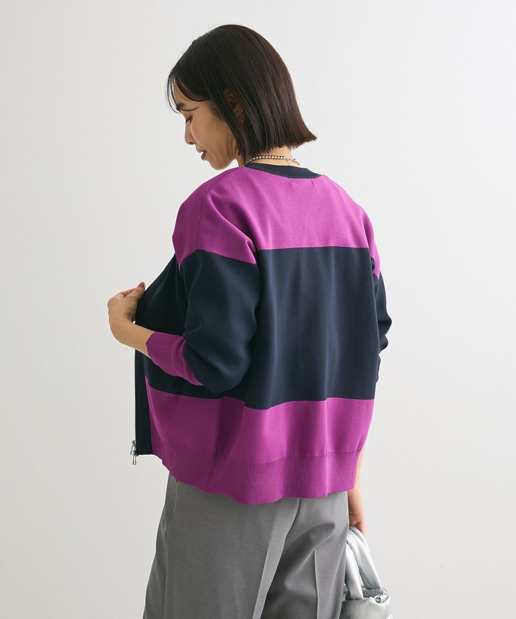 Green Parks「・furry rate かる～いニットZIPブルゾン」|カーディガン|