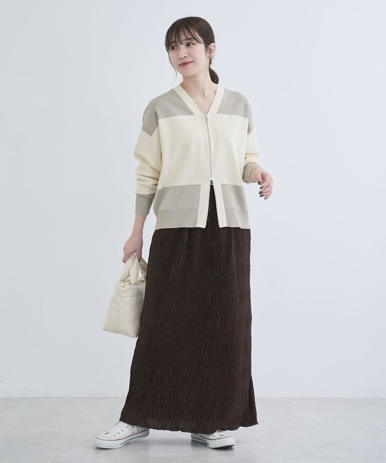 Green Parks「・furry rate かる～いニットZIPブルゾン」|カーディガン|