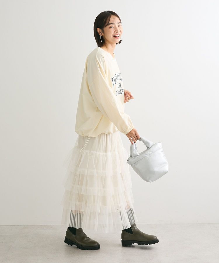 armonia「ナイロンロゴVネックプルオーバー」|チュニック|