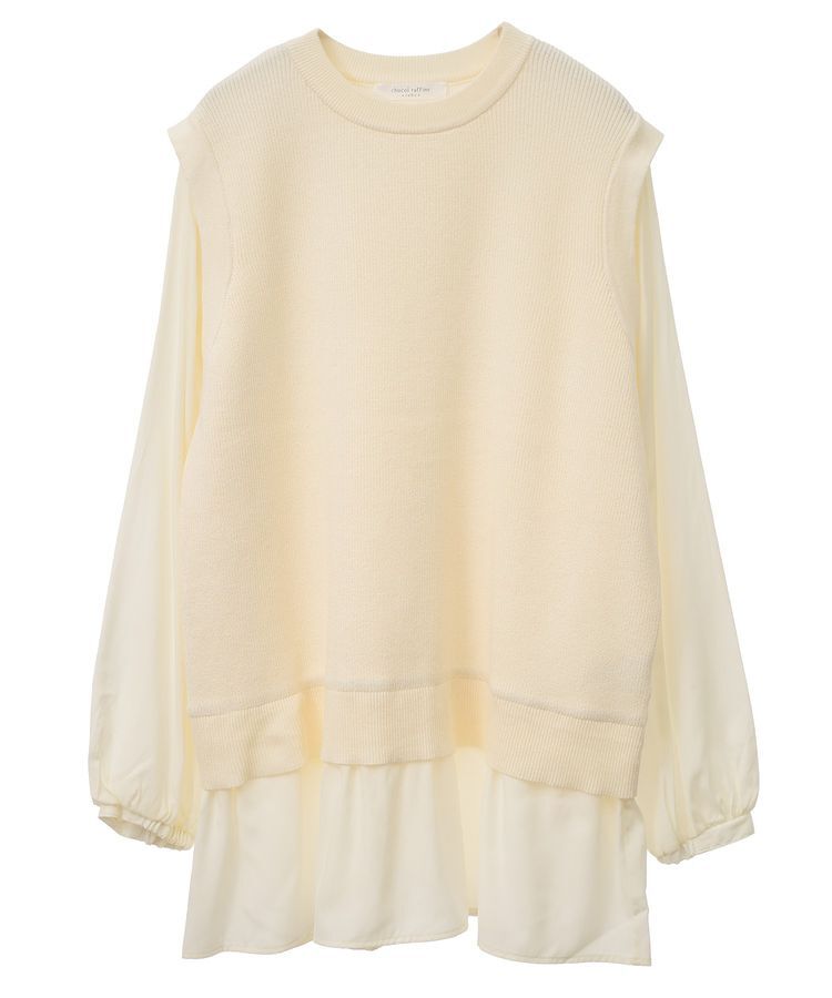 Green Parks「布帛ドッキングニットチュニック」|チュニック|