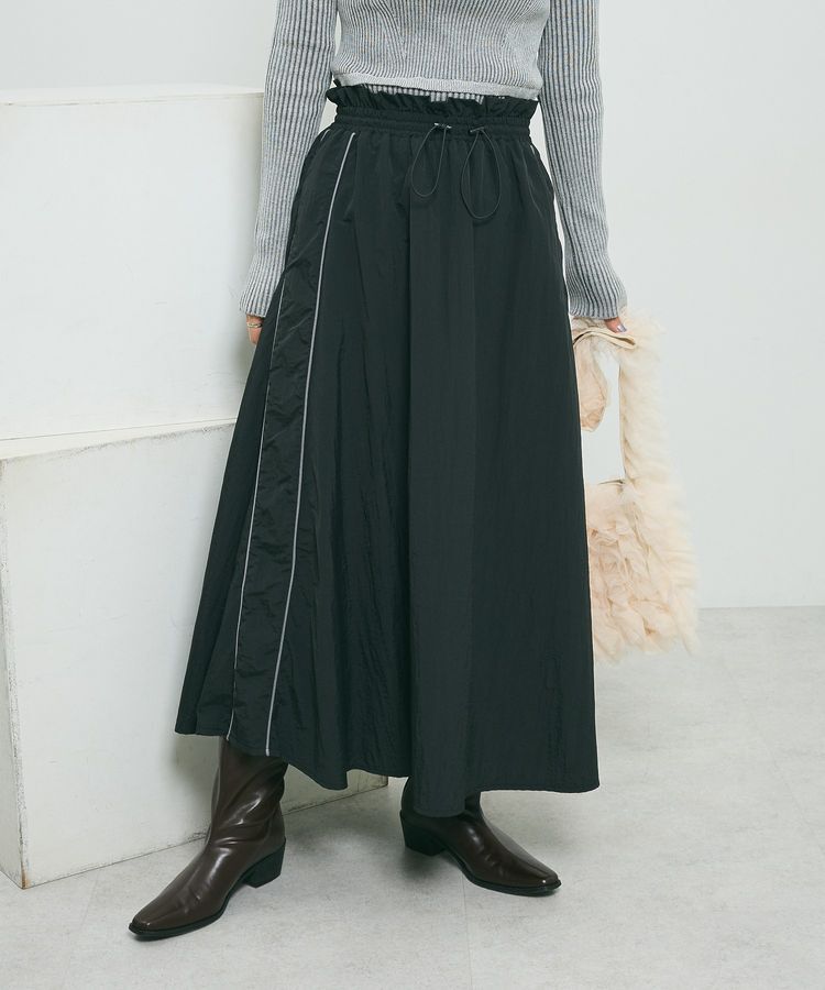Green Parks「ナイロンラインフレアスカート」|フレア|