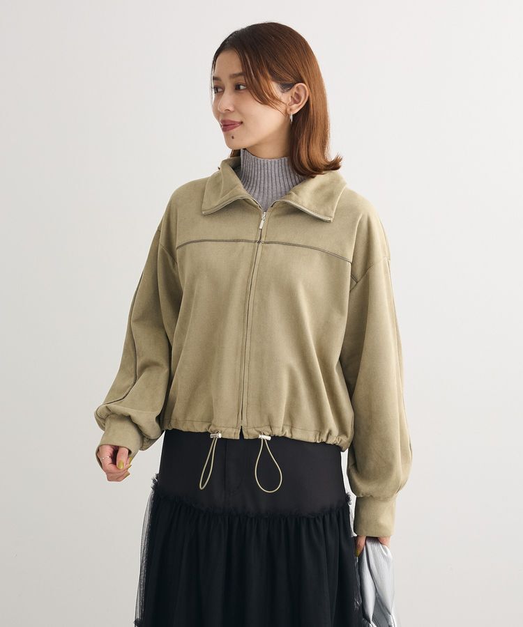 Green Parks「スウェード調トラックジャケット」|ブルゾン・スタジャン|