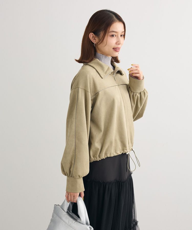 Green Parks「スウェード調トラックジャケット」|ブルゾン・スタジャン|