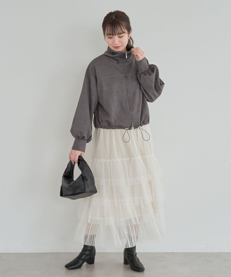 Green Parks「スウェード調トラックジャケット」|ブルゾン・スタジャン|