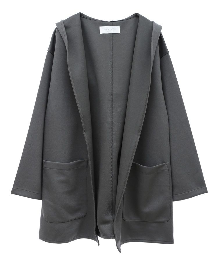 Green Parks「ポンチフード付きカットカーディガン」|カーディガン|