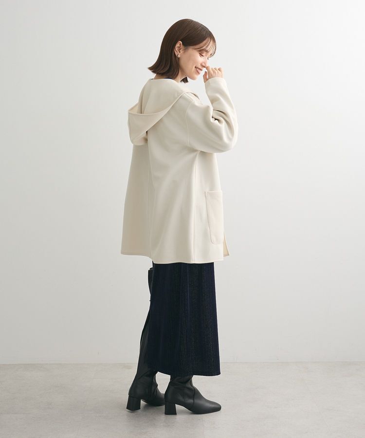 Green Parks「ポンチフード付きカットカーディガン」|カーディガン|