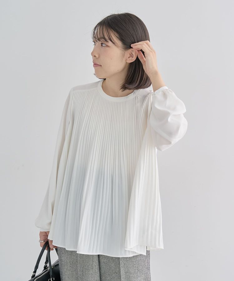 Green Parks「消しプリーツブラウス」|シャツ・ブラウス|