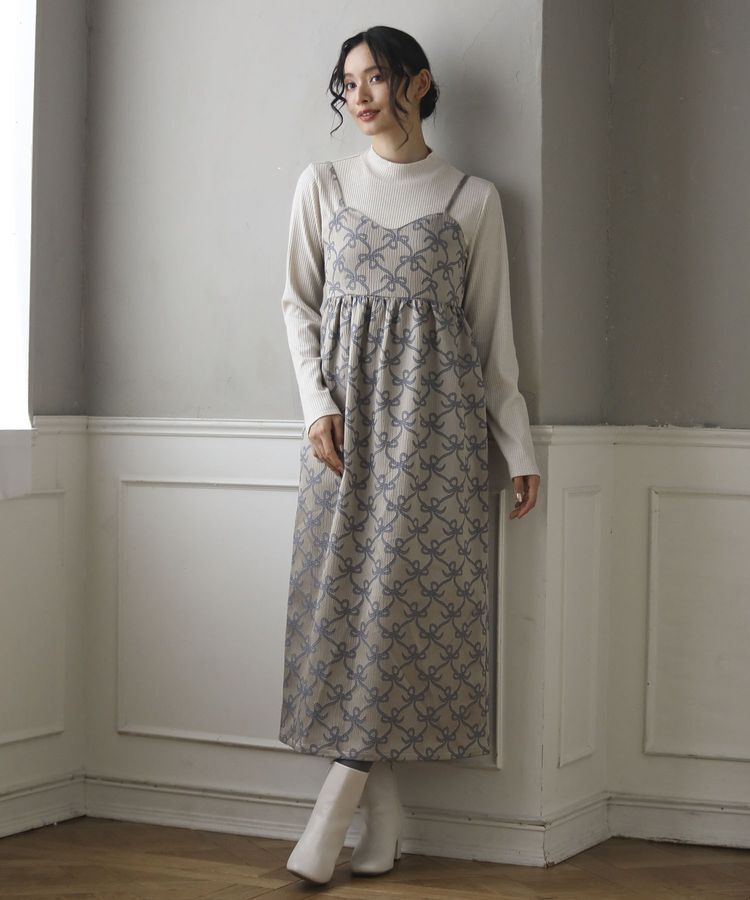 Green Parks「・SUGARSPOONリボンジャカードキャミワンピ」|ワンピース|