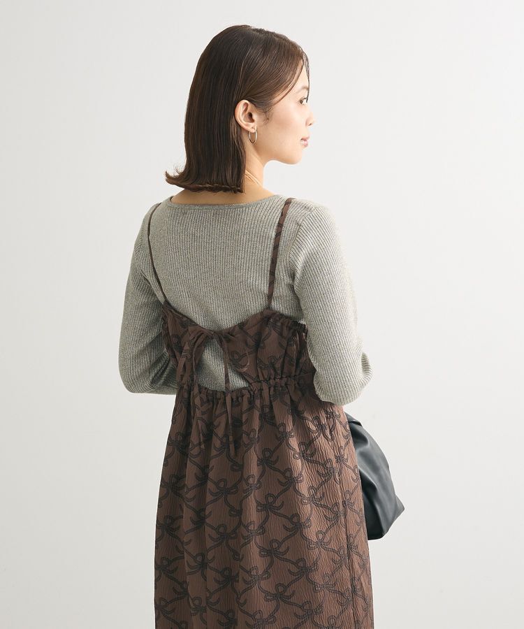 Green Parks「・SUGARSPOONリボンジャカードキャミワンピ」|ワンピース|