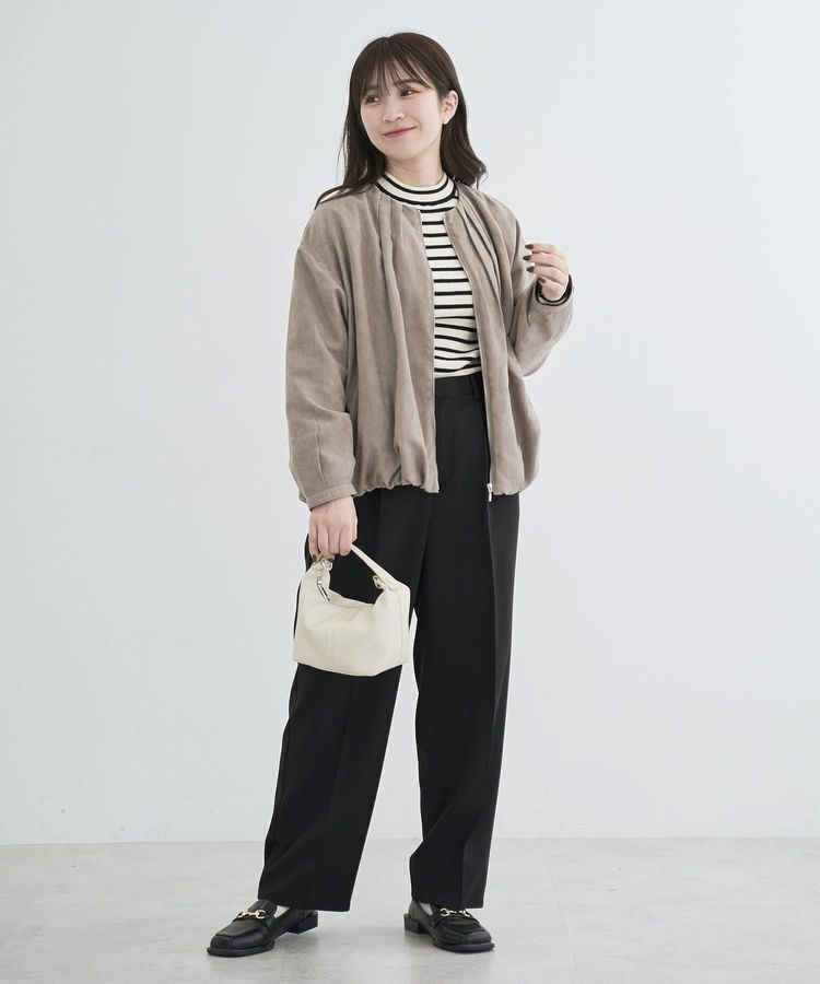 Green Parks「もちやわ 袖口釦リブニットプルオーバー」|ニット・セーター|