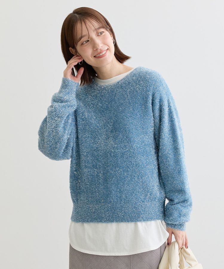 Green Parks「シャギーギラギララメカーディガン」|カーディガン|