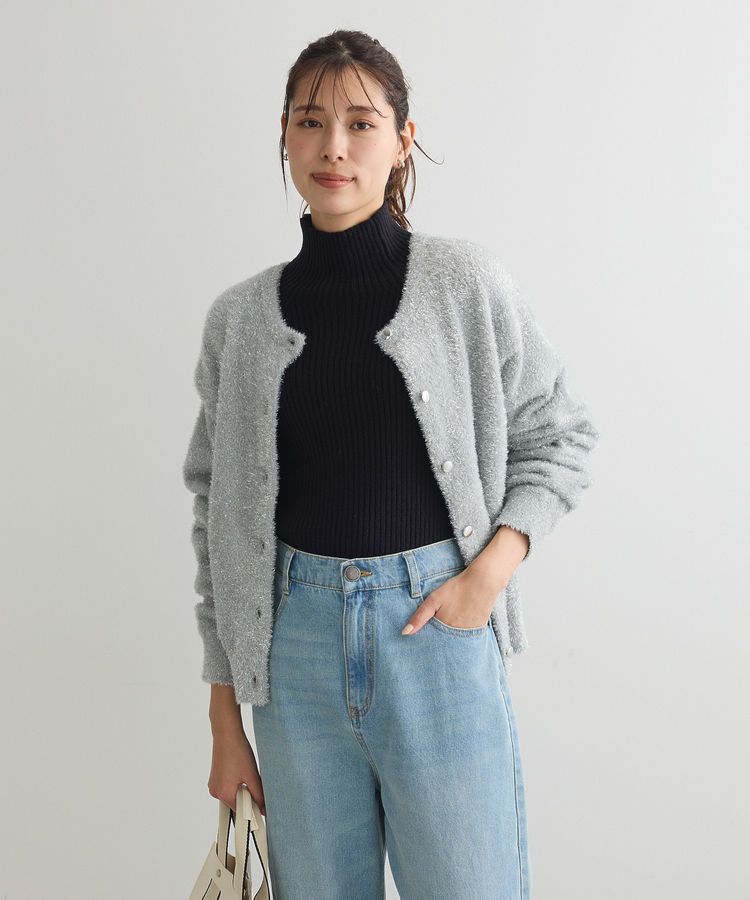 Green Parks「シャギーギラギララメカーディガン」|カーディガン|