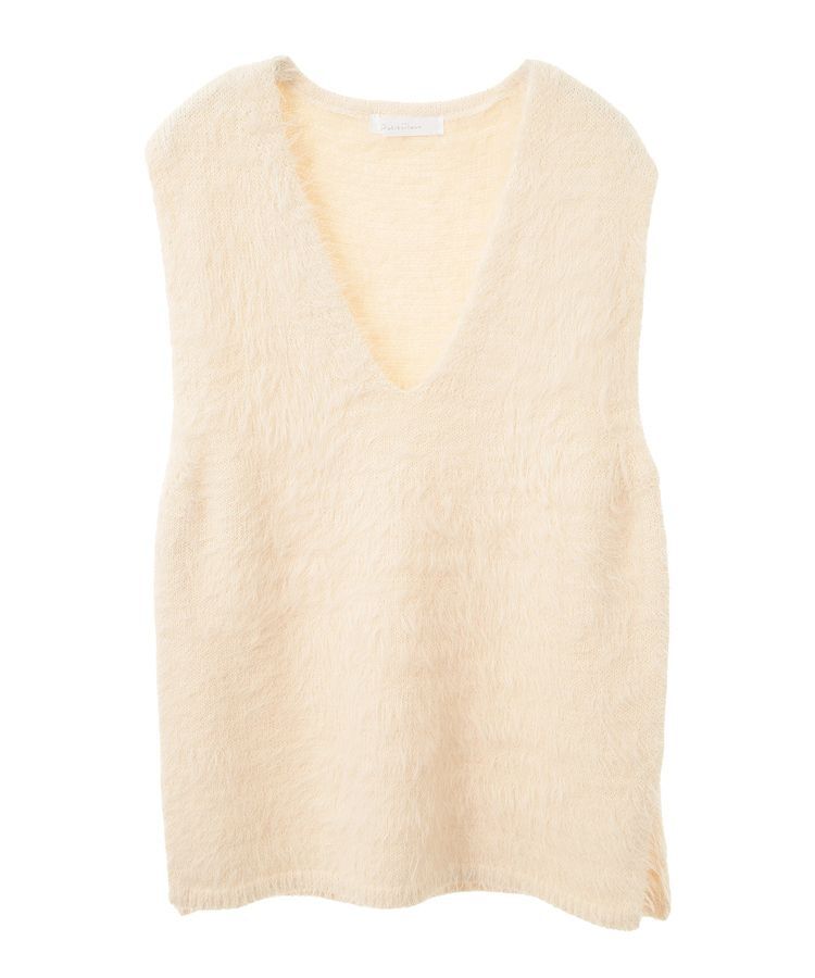 Green Parks「・Petit Fleur シャギーVネックベスト」|ベスト・ジレ|