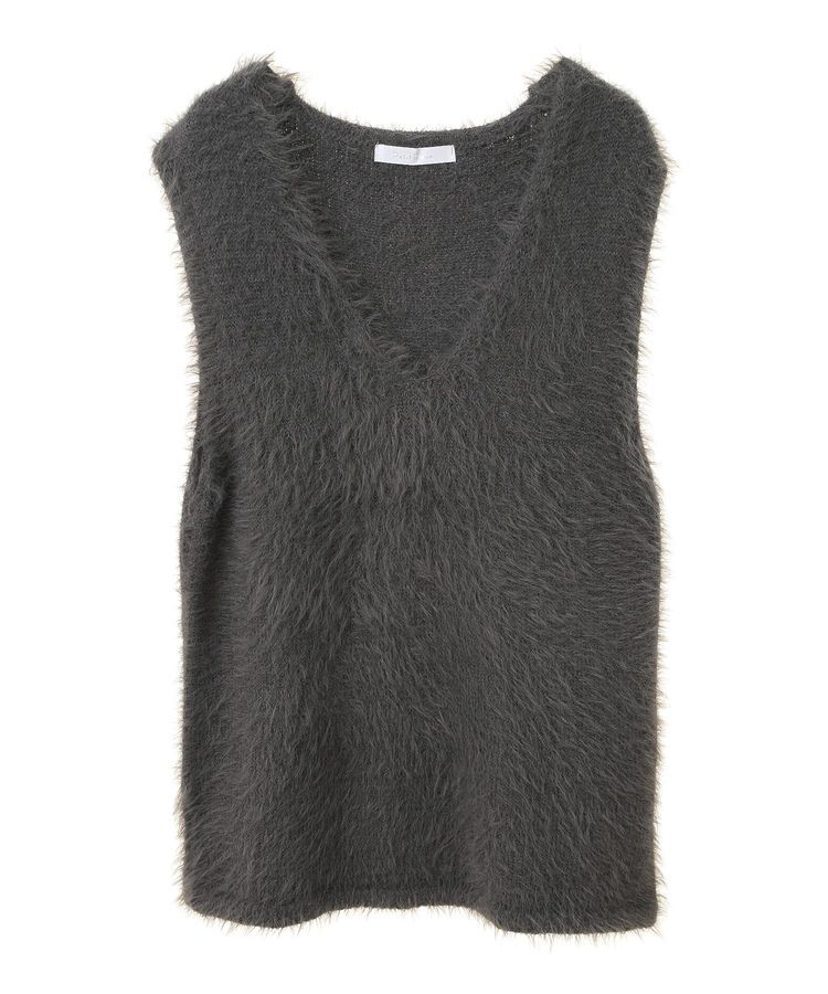 Green Parks「・Petit Fleur シャギーVネックベスト」|ベスト・ジレ|