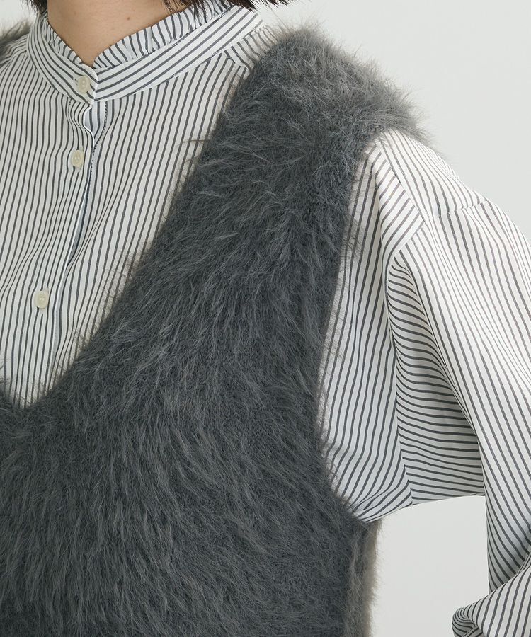 Green Parks「・Petit Fleur シャギーVネックベスト」|ベスト・ジレ|