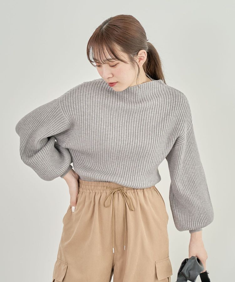 Green Parks「・swing by ボトルネックカラーニット」|ニット・セーター|