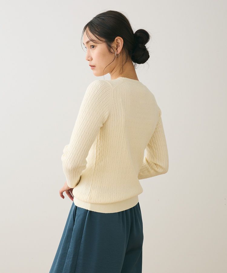 Green Parks「プチケーブルクルーネックニットプルオーバー」|ニット・セーター|