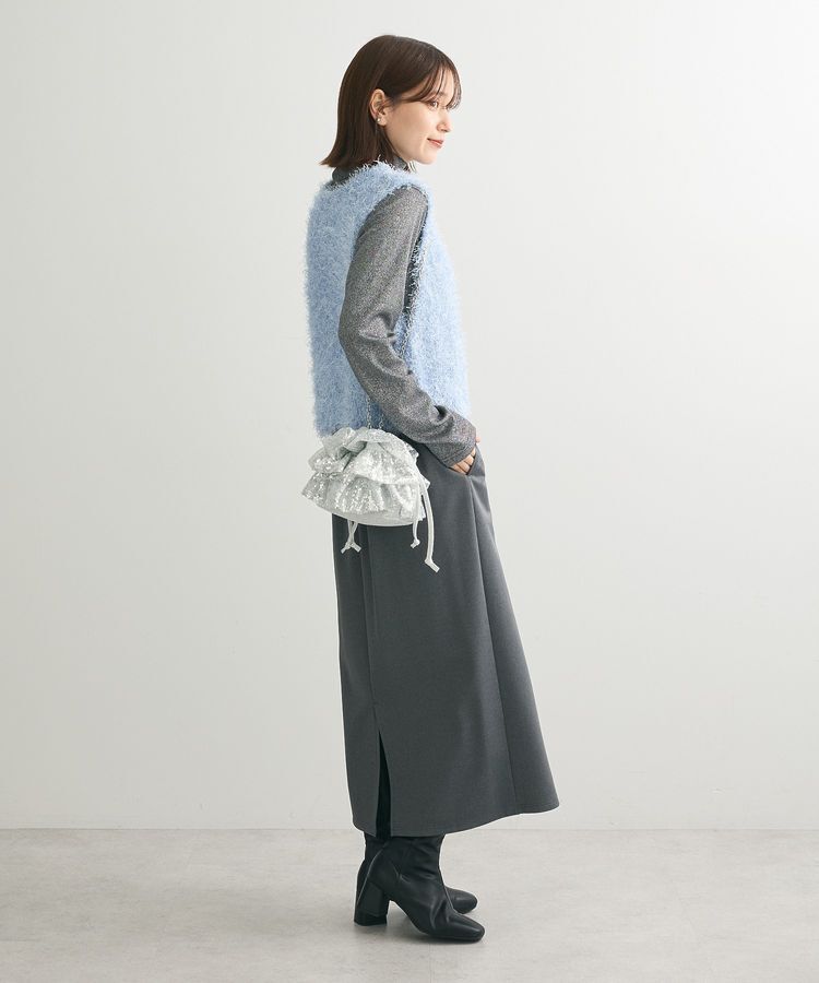 Green Parks「Vネックフサフサベスト」|ベスト・ジレ|