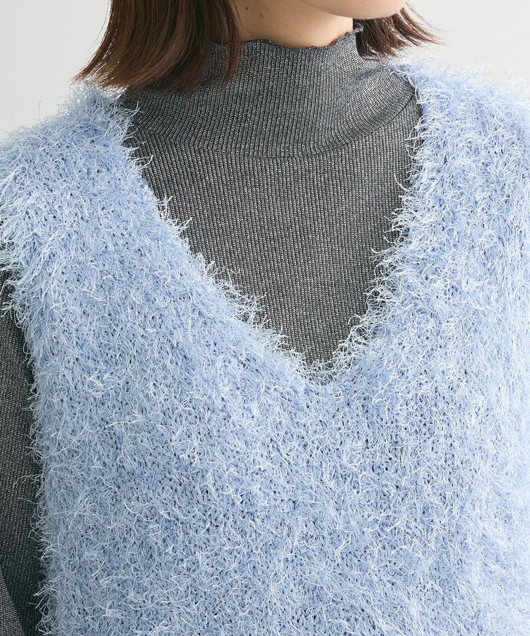 Green Parks「Vネックフサフサベスト」|ベスト・ジレ|