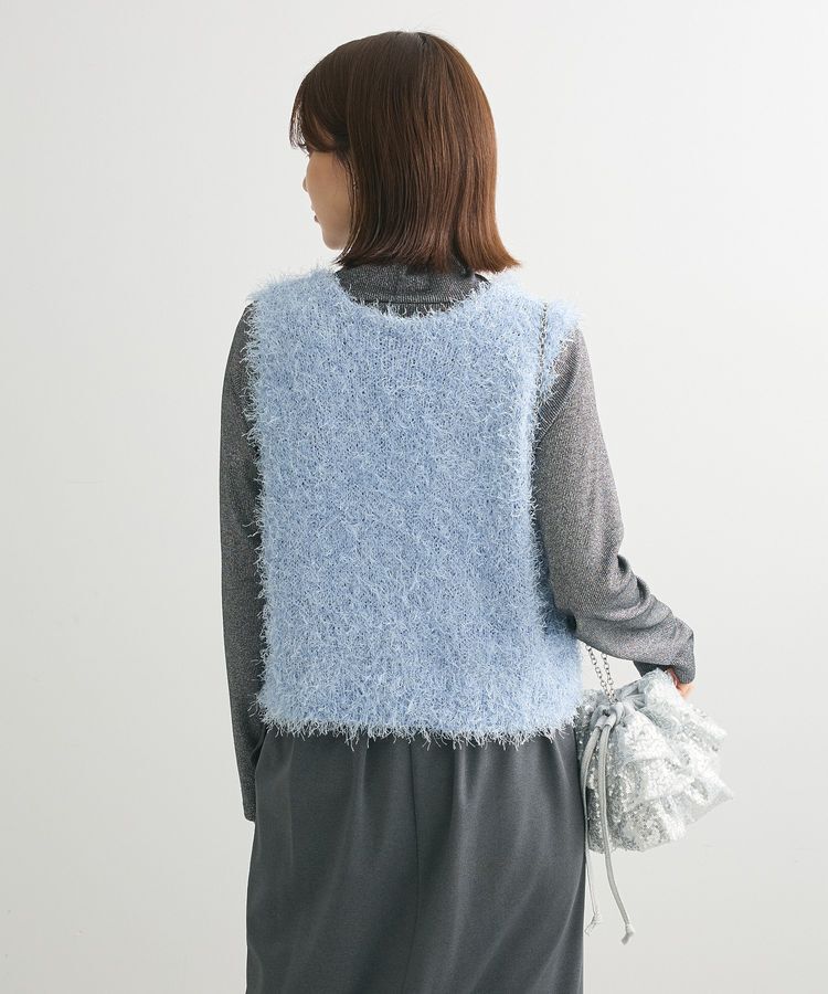 Green Parks「Vネックフサフサベスト」|ベスト・ジレ|