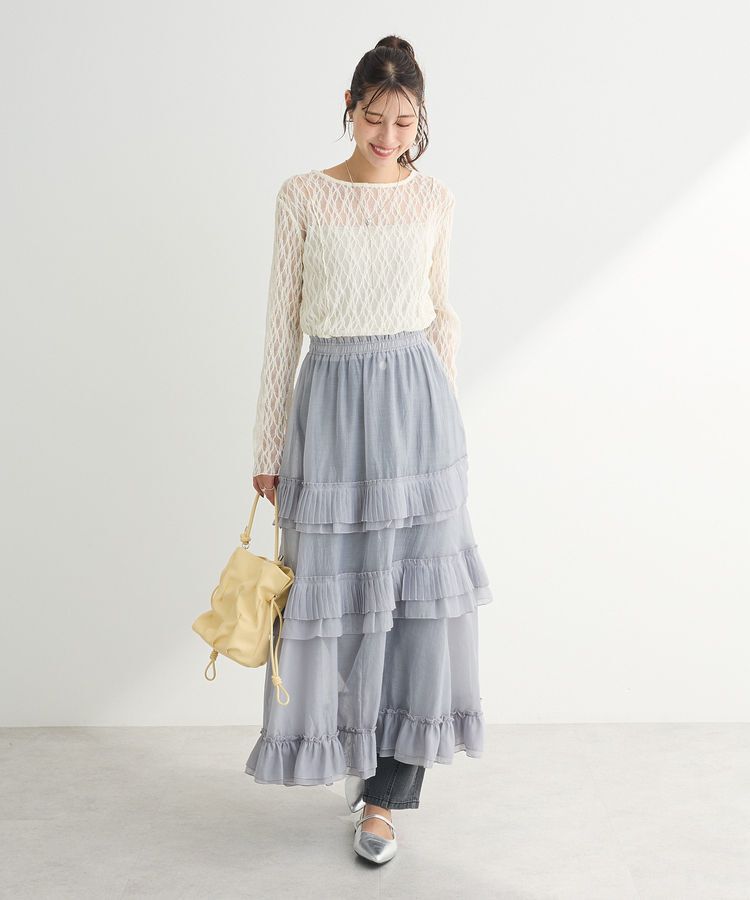 Green Parks「パネルラインレースカットプルオーバー」|Tシャツ・カットソー|