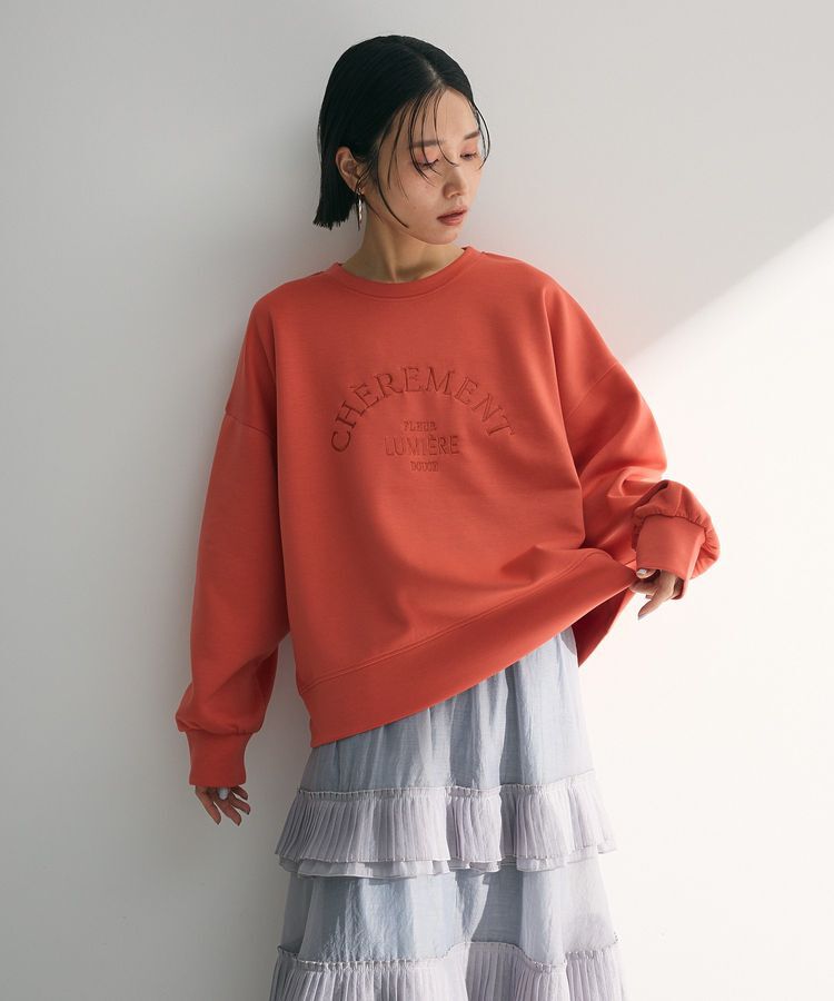 Green Parks「ロゴ刺繍ダンボールプルオーバー」|Tシャツ・カットソー|Red