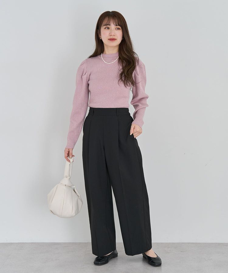 Green Parks「・swing by ラメニットパワーショルダー」|ニット・セーター|