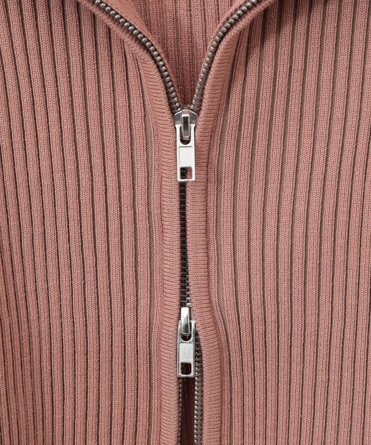 armonia「配色リブZipニットカーディガン」|カーディガン|