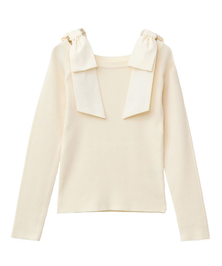 Green Parks「・swing by ショルダーリボンプルオーバー」|Tシャツ・カットソー|