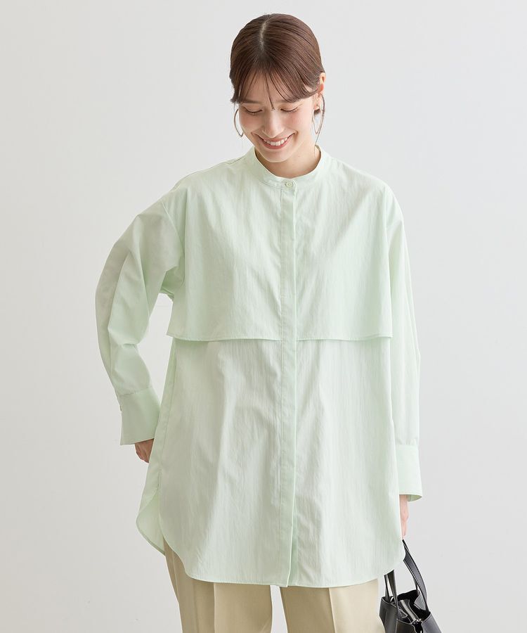 Green Parks「イージーケア比翼フライヨークチュニック」|シャツ・ブラウス|