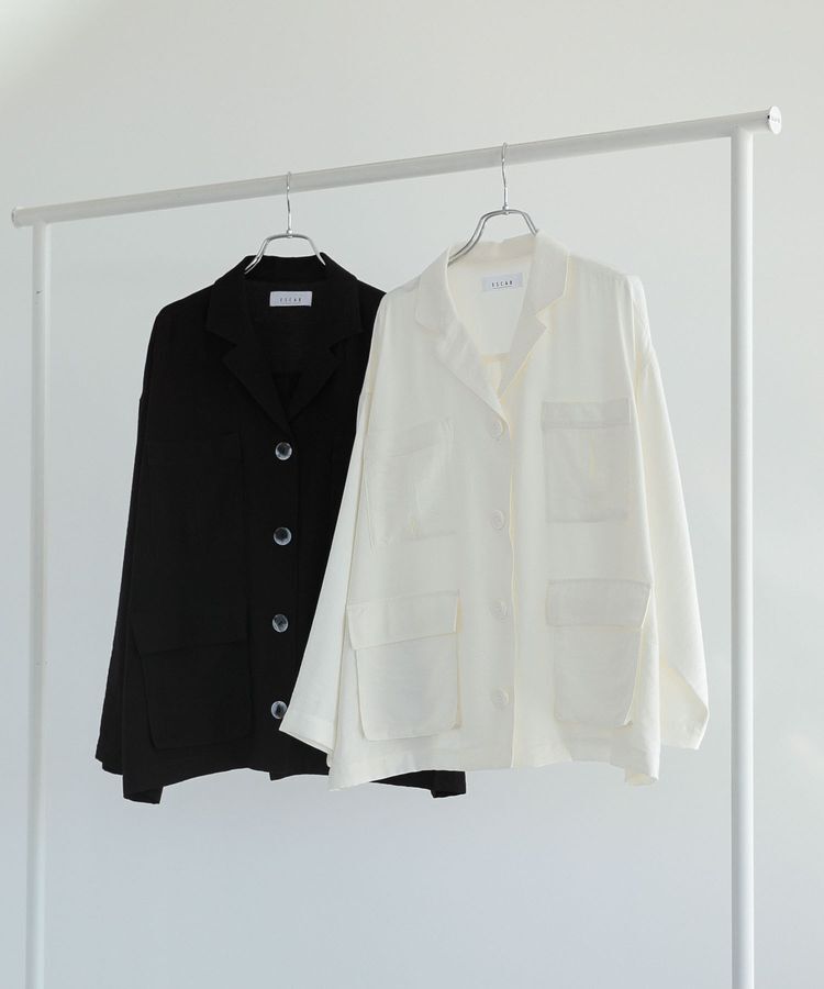 Green Parks「■ESCAR リネンライクオーバーサイズジャケット」|テーラードジャケット|