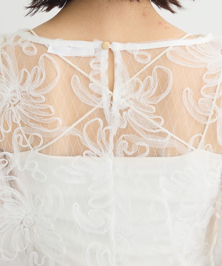 Green Parks「チュールレイヤードブラウス」|シャツ・ブラウス|