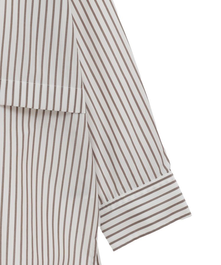 Green Parks「ラメストライプタックシャツチュニック」|シャツ・ブラウス|