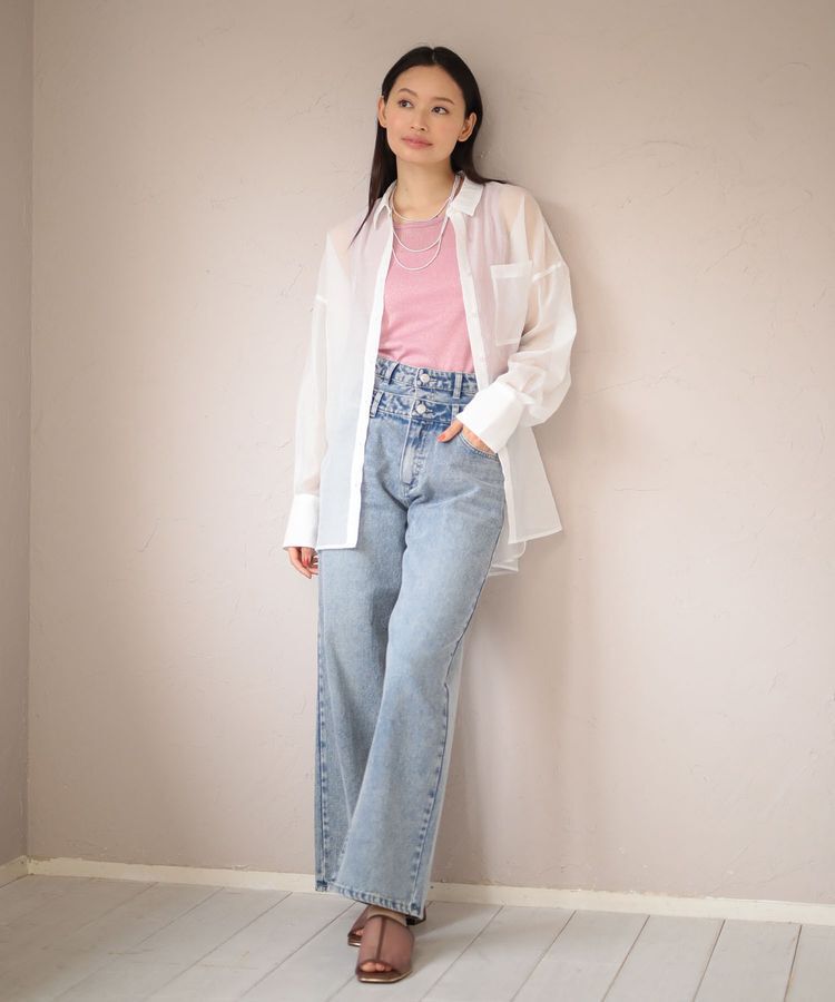 Green Parks「・ELENCARE DUE Wウエストデニムパンツ」|デニム|