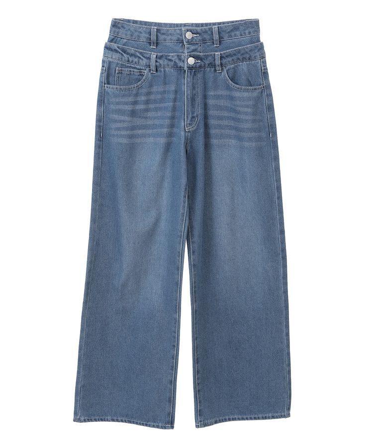 Green Parks「・ELENCARE DUE Wウエストデニムパンツ」|デニム|