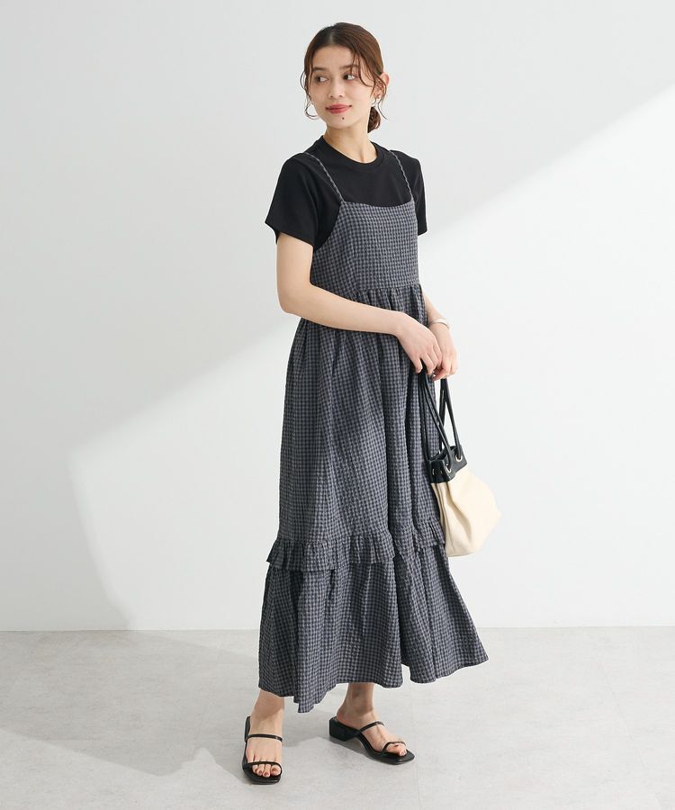 Green Parks「・ELENCARE DUE ギンガムキャミワンピース」|ワンピース|