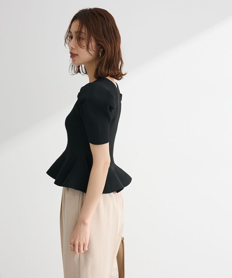 Green Parks「・swing by ハートネックペプラムニット」|ニット・セーター|